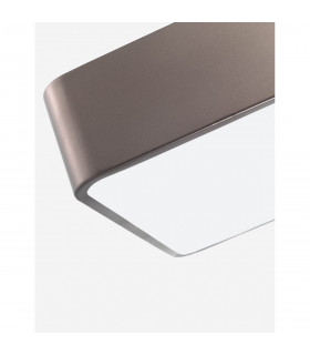 Ragu 36cm Flush Ceiling Light Metal Bronze Outside Matt White Inside LED E27-2