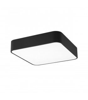 Ragu 36cm Flush Ceiling Light Metal Black Outside Matt White Inside LED E27-1