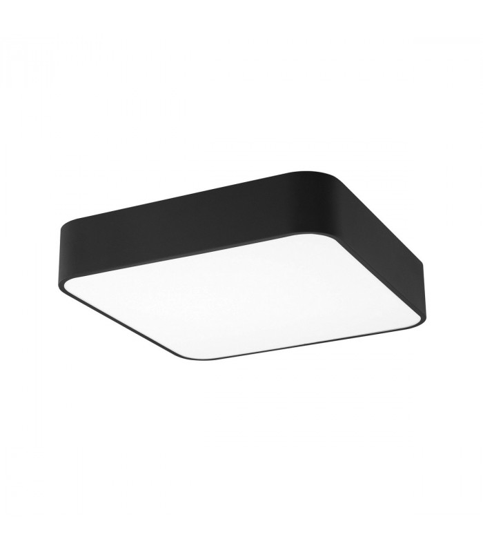 Ragu 36cm Flush Ceiling Light Metal Black Outside Matt White Inside LED E27-1