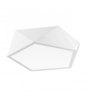 Darius 4 Light Integrated LED Semi Flush Light Metal Matt White Outside Inside LED E27-1