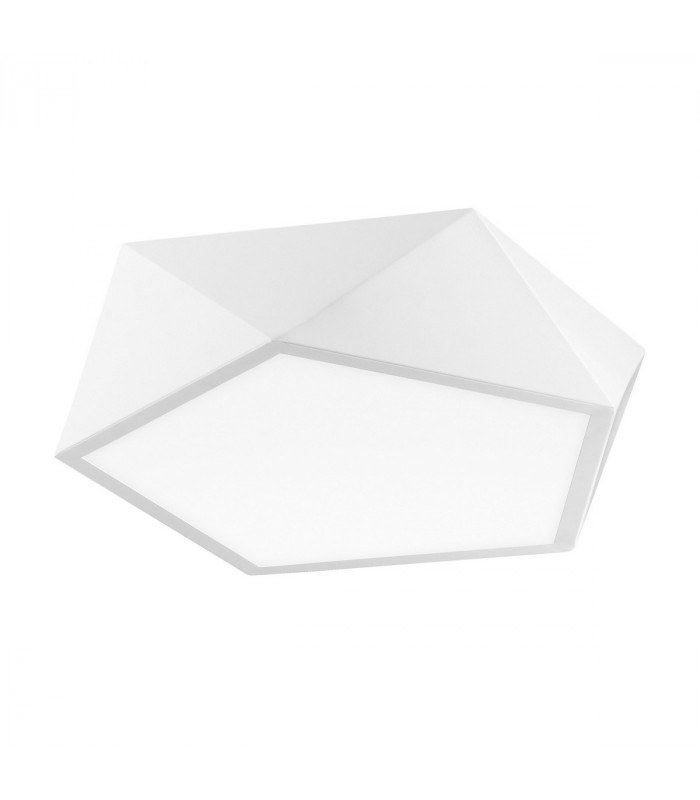 Darius 4 Light Integrated LED Semi Flush Light Metal Matt White Outside Inside LED E27-1