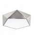 Darius 4 Light Integrated LED Semi Flush Light Metal Satin Nickel Outside Matt White Inside LED E27-1
