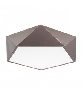 Darius 4 Light Integrated LED Semi Flush Light Metal Bronze Outside Matt White Inside LED E27-1