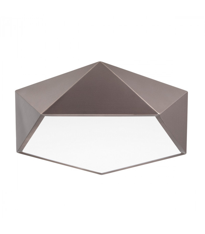 Darius 4 Light Integrated LED Semi Flush Light Metal Bronze Outside Matt White Inside LED E27-1