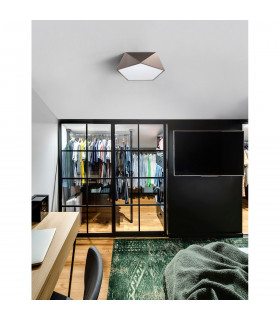 Darius 4 Light Integrated LED Semi Flush Light Metal Bronze Outside Matt White Inside LED E27-2
