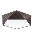 Darius 4 Light Integrated LED Semi Flush Light Metal Brown Outside Matt White Inside LED E27-1