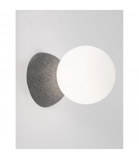 Zero Wall Lamp Grey Concrete Opal Glass LED G9-2