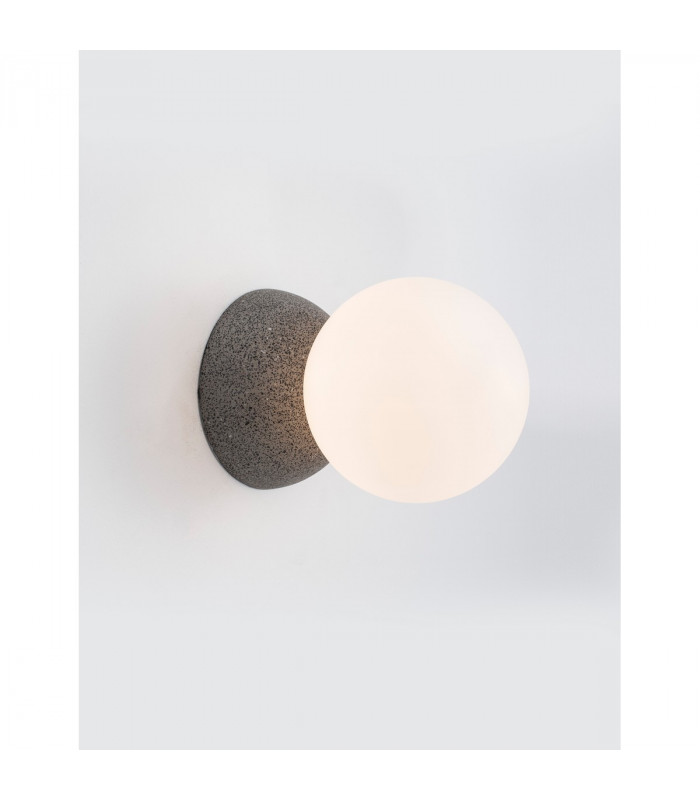 Zero Wall Lamp Grey Concrete Opal Glass LED G9-3