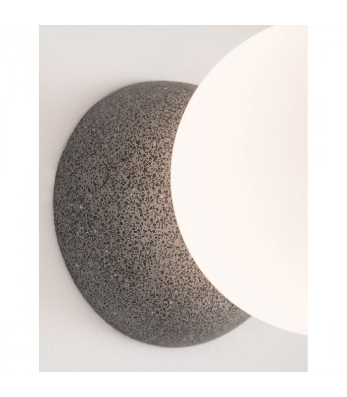 Zero Wall Lamp Grey Concrete Opal Glass LED G9-5