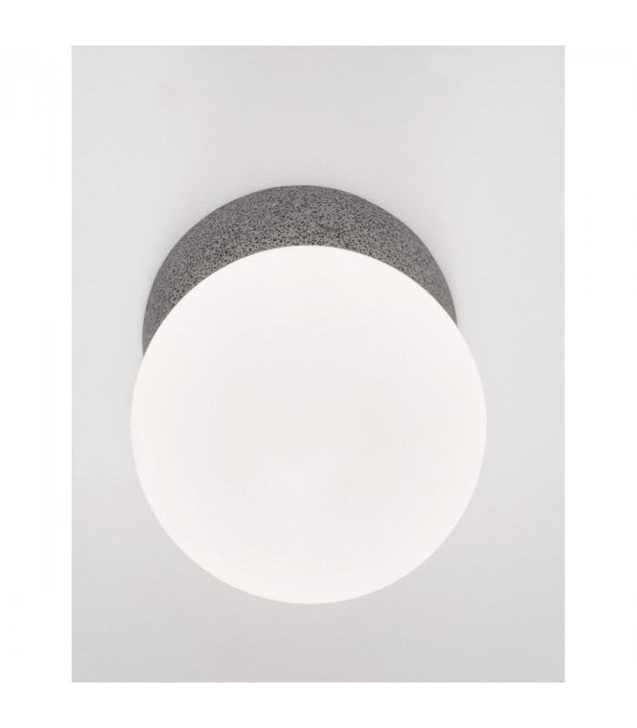 Zero Wall Lamp Grey Concrete Opal Glass LED G9-6