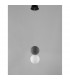 Zero Globe Pendant Ceiling Light Grey Concrete Opal Glass Black Aluminium LED G9 10-4