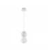 Zero Globe Pendant Ceiling Light White Gypsum Opal Glass White Aluminium LED G9-1