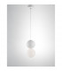 Zero Globe Pendant Ceiling Light White Gypsum Opal Glass White Aluminium LED G9-3