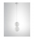 Zero Globe Pendant Ceiling Light White Gypsum Opal Glass White Aluminium LED G9-4