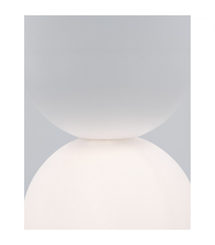 Zero Globe Pendant Ceiling Light White Gypsum Opal Glass White Aluminium LED G9-7