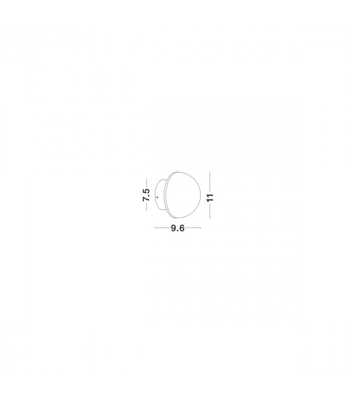 Netune Integrated LED Wall Lamp White Gypsum White Aluminium LED 6W 160Lm 3000K-3