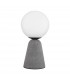 Zero Globe Table Lamp Grey Concrete Opal Glass LED G9-1