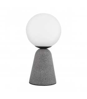 Zero Globe Table Lamp Grey Concrete Opal Glass LED G9-1