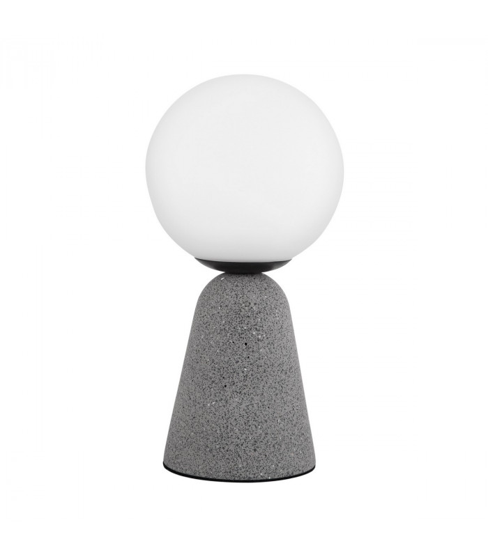 Zero Globe Table Lamp Grey Concrete Opal Glass LED G9-1