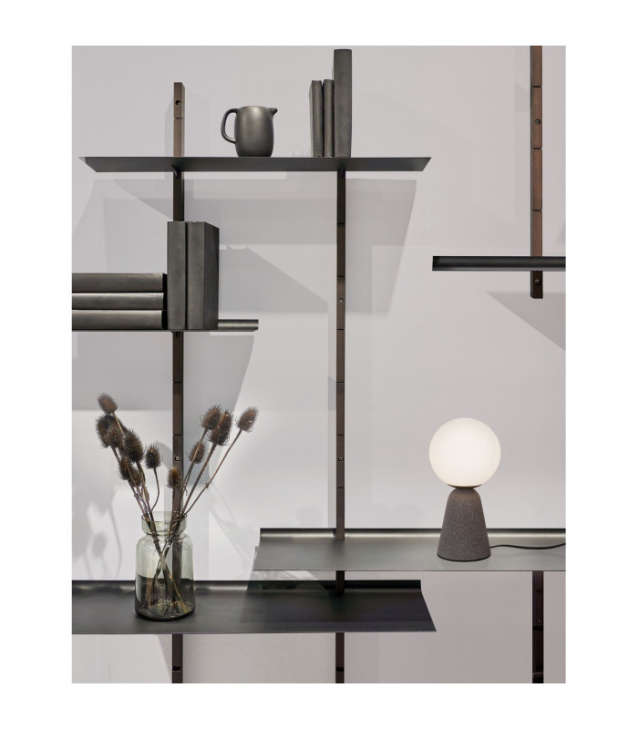 Zero Globe Table Lamp Grey Concrete Opal Glass LED G9-2