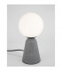Zero Globe Table Lamp Grey Concrete Opal Glass LED G9-3