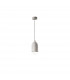 Alanzo 10cm Dome Pendant Ceiling Light Grey Concrete Grey Fabric Wire LED E27-1
