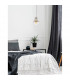 Alanzo 15cm Dome Pendant Ceiling Light Grey Concrete Grey Fabric Wire LED E27-2
