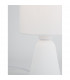 Zero Table Lamp with Round Shade White Gypsum White Fabric Shade LED E14-2