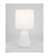 Zero Table Lamp with Round Shade White Gypsum White Fabric Shade LED E14-3