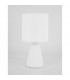 Zero Table Lamp with Round Shade White Gypsum White Fabric Shade LED E14-4
