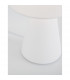 Zero Table Lamp with Round Shade White Gypsum White Fabric Shade LED E14-5