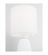 Zero Table Lamp with Round Shade White Gypsum White Fabric Shade LED E14-6