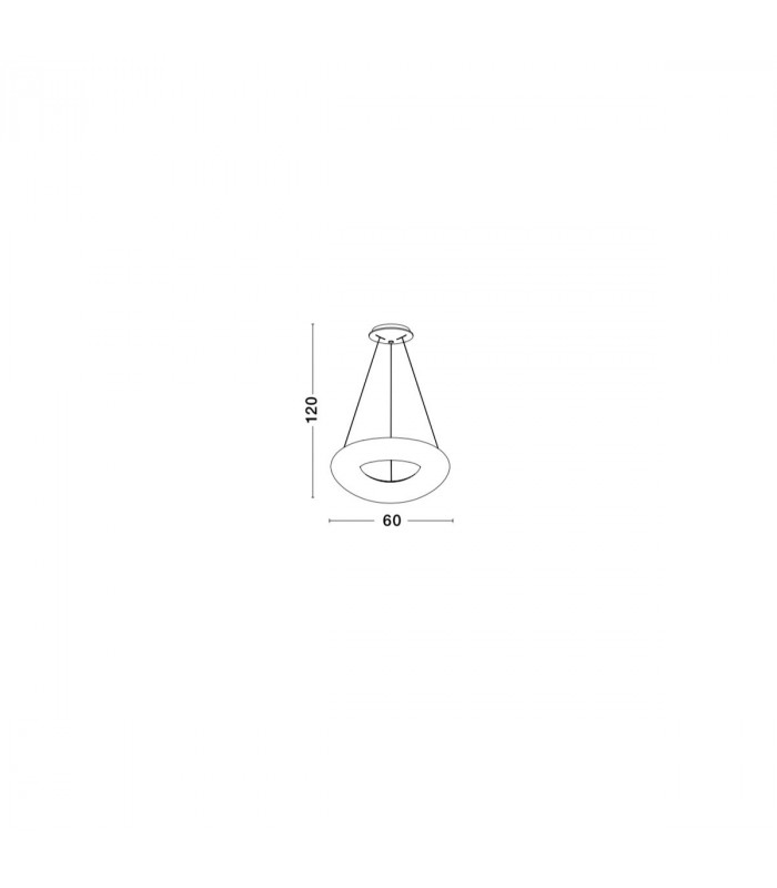 Cia Integrated LED Pendant Ceiling Light White Aluminium LED 50W 3000KLm 3000K-3