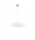 Pressione 3 Light Globe Pendant Ceiling Light Opal Glass Satin Metal Base Chrome Aluminium LED E27-1