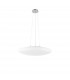 Pressione 4 Light Globe Pendant Ceiling Light Opal Glass Satin Metal Base Chrome Aluminium LED E27-1
