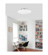 Pressione 50cm Flush Ceiling Light Opal Glass Matt White Metal LED E27-2