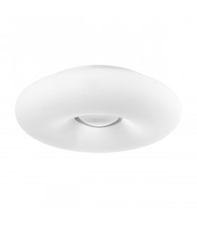 Bianco 4 Light Flush Ceiling Light Opal Glass Chrome Metal LED E27-1
