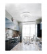 Bianco 4 Light Flush Ceiling Light Opal Glass Chrome Metal LED E27-2