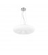 Bianco 4 Light Pendant Ceiling Light Opal White Glass Chrome Aluminium LED E27-1