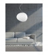 Ciottoli 44cm Globe Pendant Ceiling Light Opal White Glass Chrome Aluminium LED E27-2