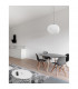 Ciottoli 31.5cm Globe Pendant Ceiling Light Opal White Glass Chrome Aluminium LED E27-2