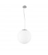 Nevoso 40cm Globe Pendant Ceiling Light Opal Glass Chrome Metal LED E27-1