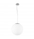 Nevoso 30cm Globe Pendant Ceiling Light Opal Glass Chrome Metal LED E27-1