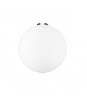 Nevoso 30cm Globe Ceiling Light Opal Glass Chrome Metal LED E27-1
