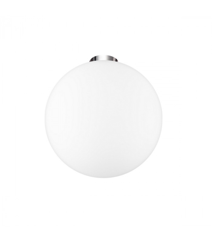 Nevoso 30cm Globe Ceiling Light Opal Glass Chrome Metal LED E27-1