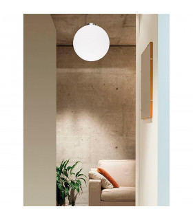 Nevoso 30cm Globe Ceiling Light Opal Glass Chrome Metal LED E27-2