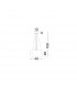 Chiara 3 Light Cylindrical Pendant Ceiling Light Chrome Aluminium Clear Glass LED E27-2