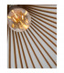 Soho Wire Frame Pendant Ceiling Light Natural Wood Brown Fabric Cable Solid Wood Canopy LED E27-8