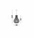 Soho Wire Frame Pendant Ceiling Light Natural Wood Brown Fabric Cable Solid Wood Canopy LED E27-9