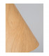 Wera Dome Pendant Ceiling Light Natural Wood Dark Brown Fabric Cable Solid Wood Canopy LED E27 IP20 25-4